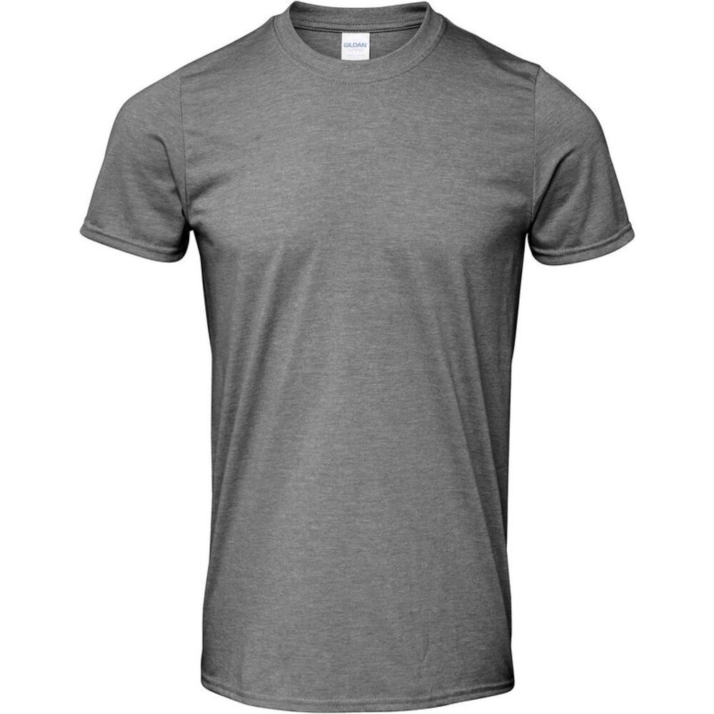 Gildan Unisex Adult Ringspun Cotton Soft Touch T-Shirt / Graphite Heather - Picture 1 of 3